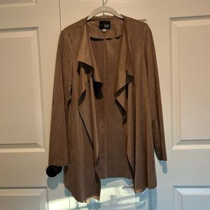 Kut from the Kloth Tan/Camel faux suede flowy jacket